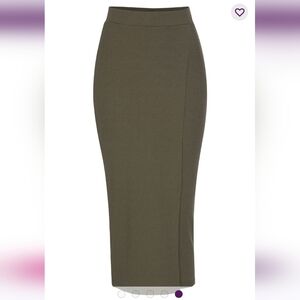Lascana Rib Knit Wrap Midi Skirt
